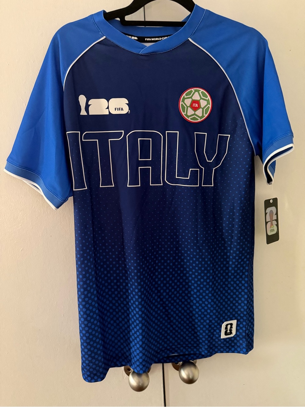 Italy Men's Blue Soccer Jersey